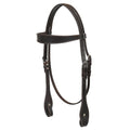 Hilason Western Horse Genuine Leather Headstall Bridle Engraved GS Concho Brown