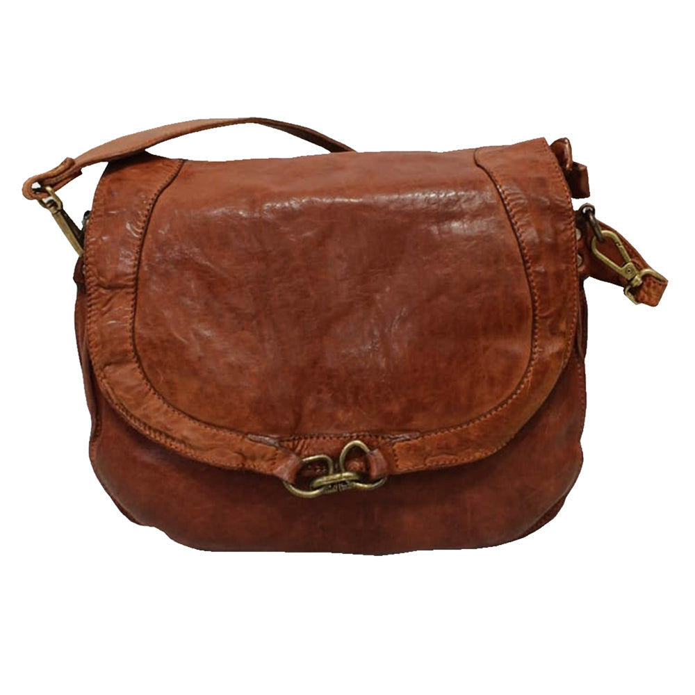 Spaghetti Western Swl134 Crossbody Vintage Handmade Drum Dyed Genuine European Cowhide Leather