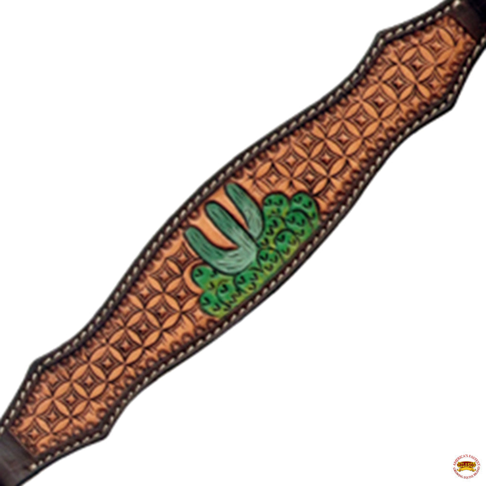 HILASON Western Leather Horse Headstall & Breast Collar Hand Tooled Tan | Leather Headstall | Leather Breast Collar
