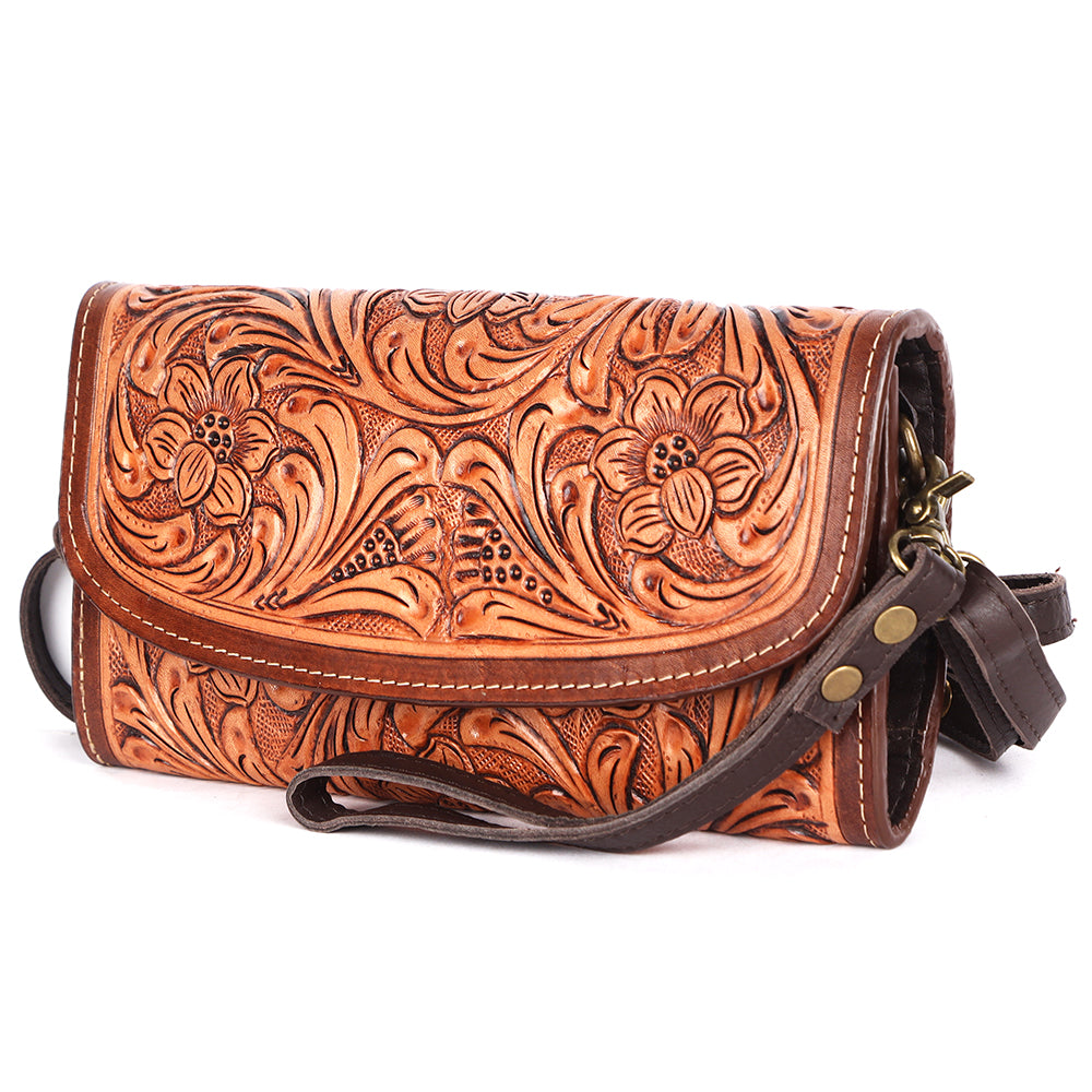 American Darling Cross Body Hand Tooled Genuine Leather Western Women Bag | Turquoise Handbag Purse Crossbody for Cute