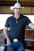 Black Men's Performance Polo