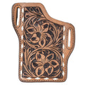 Hilason Western Stylish Floral Hand Tooled Genuine Leather Smartphone Cell Phone Holder
