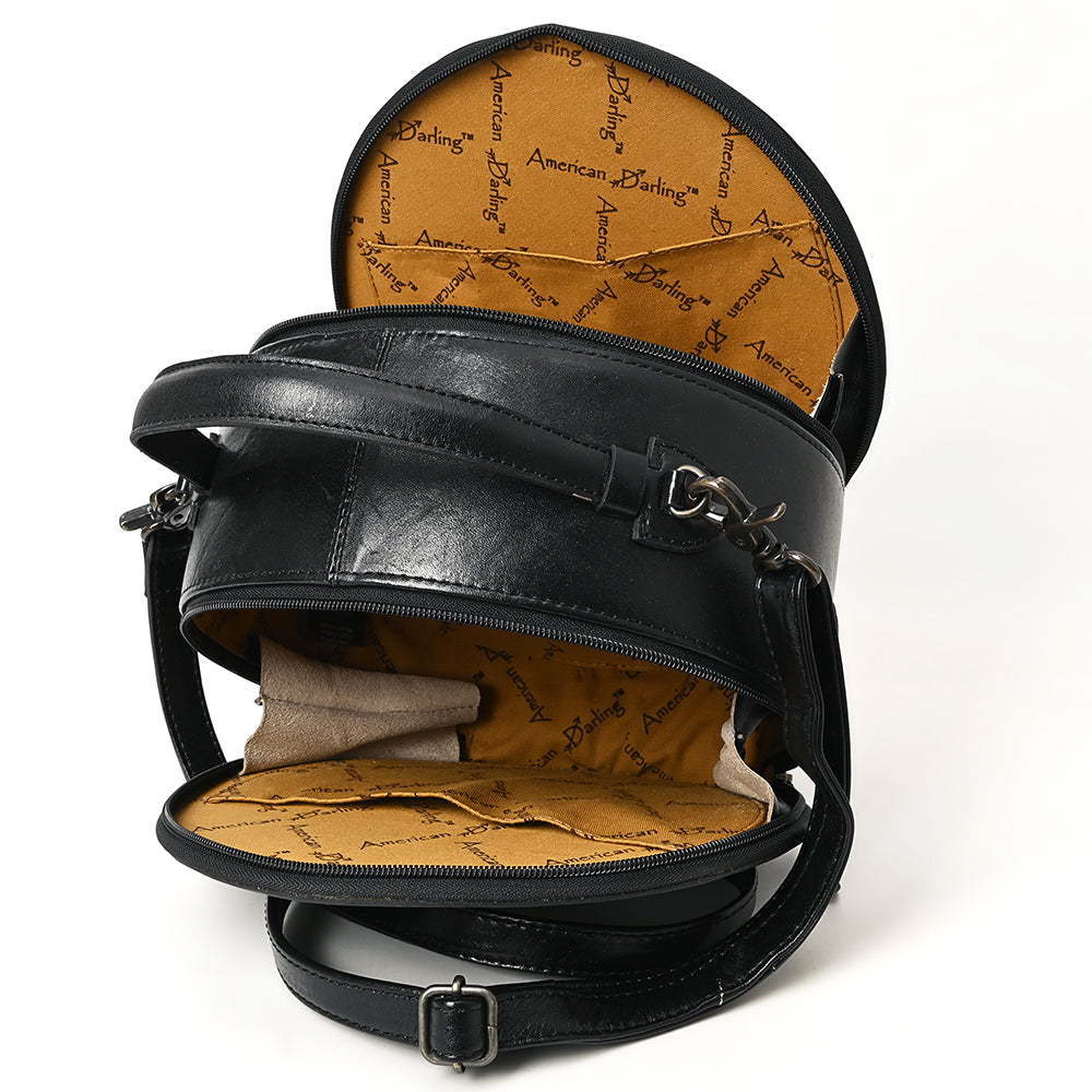 American Darling Canteen Hand Tooled Genuine Leather