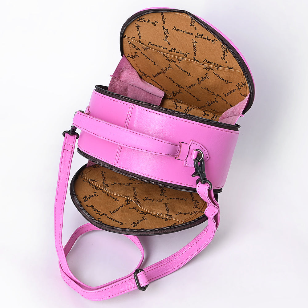 American Darling Canteen Hand Tooled Genuine Leather