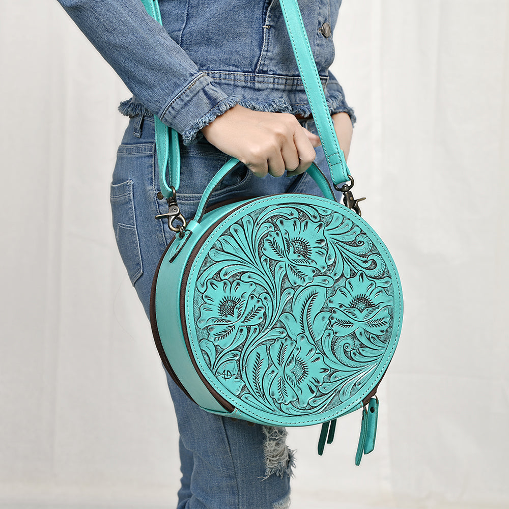 American Darling Canteen Hand Tooled Genuine Leather