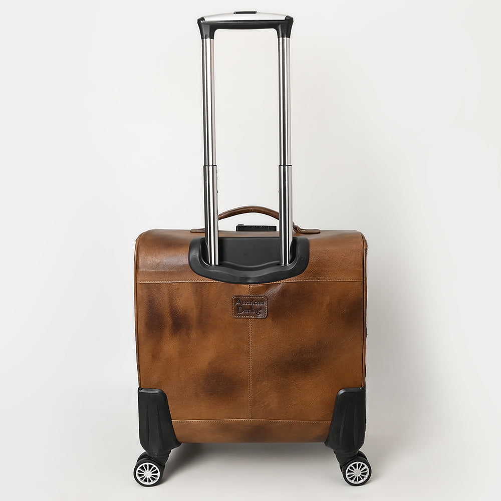 American Darling Travel Case Beautifully Hand Tooled Hair-On Genuine Leather