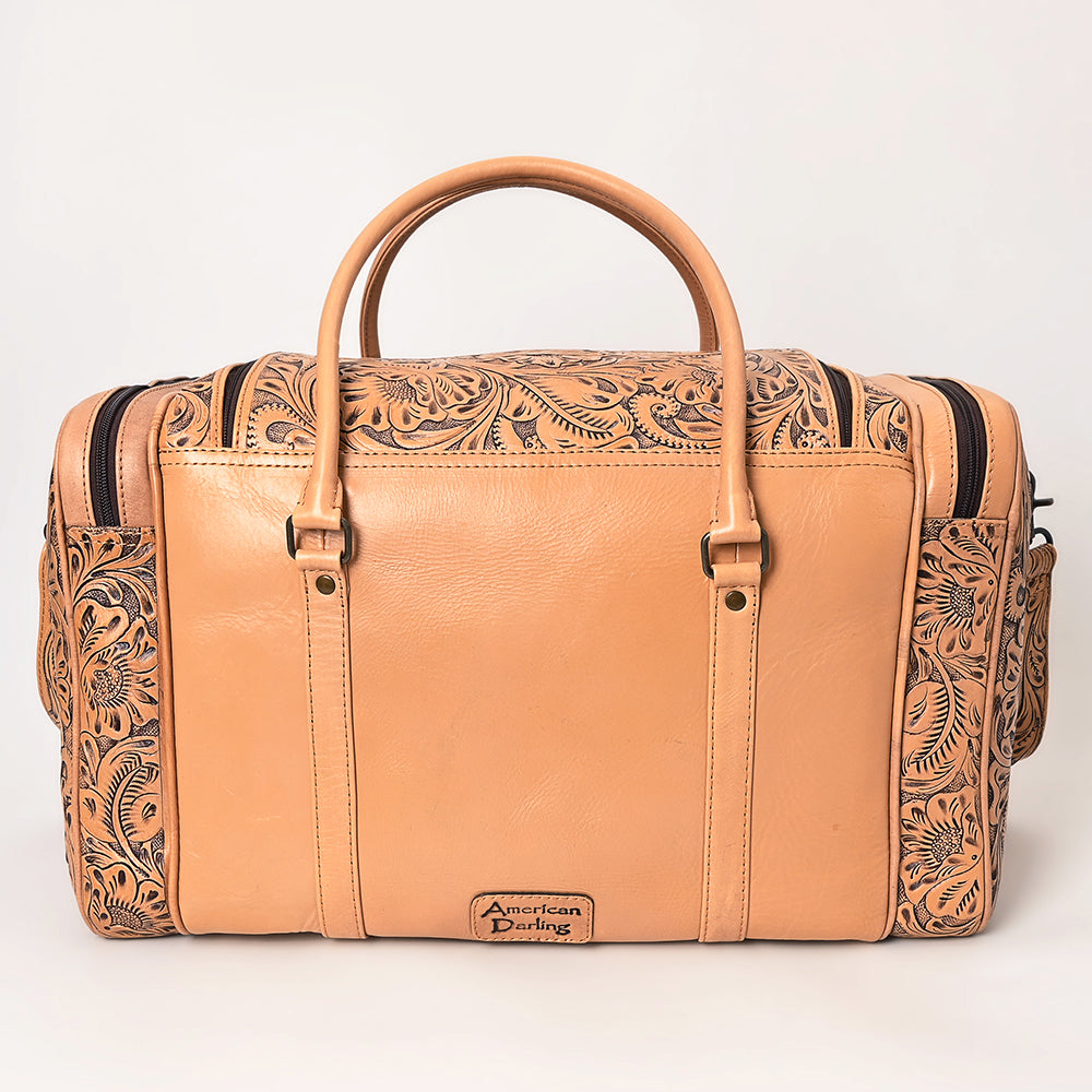 American Darling Hand-Tooled Genuine Leather Duffel Bag