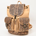 American Darling Hand-Tooled Genuine Leather Floral Backpack