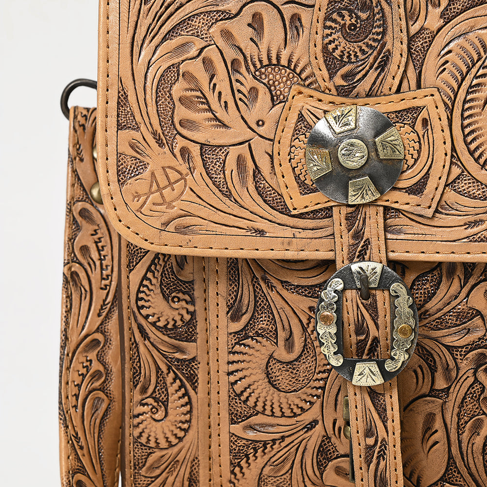 American Darling Hand-Tooled Genuine Leather Bag