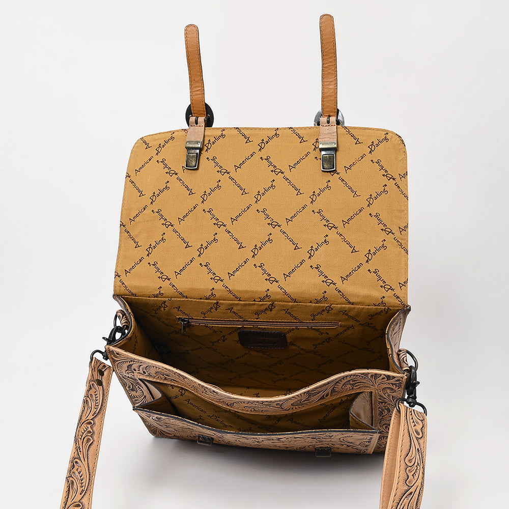 American Darling Hand-Tooled Genuine Leather Bag