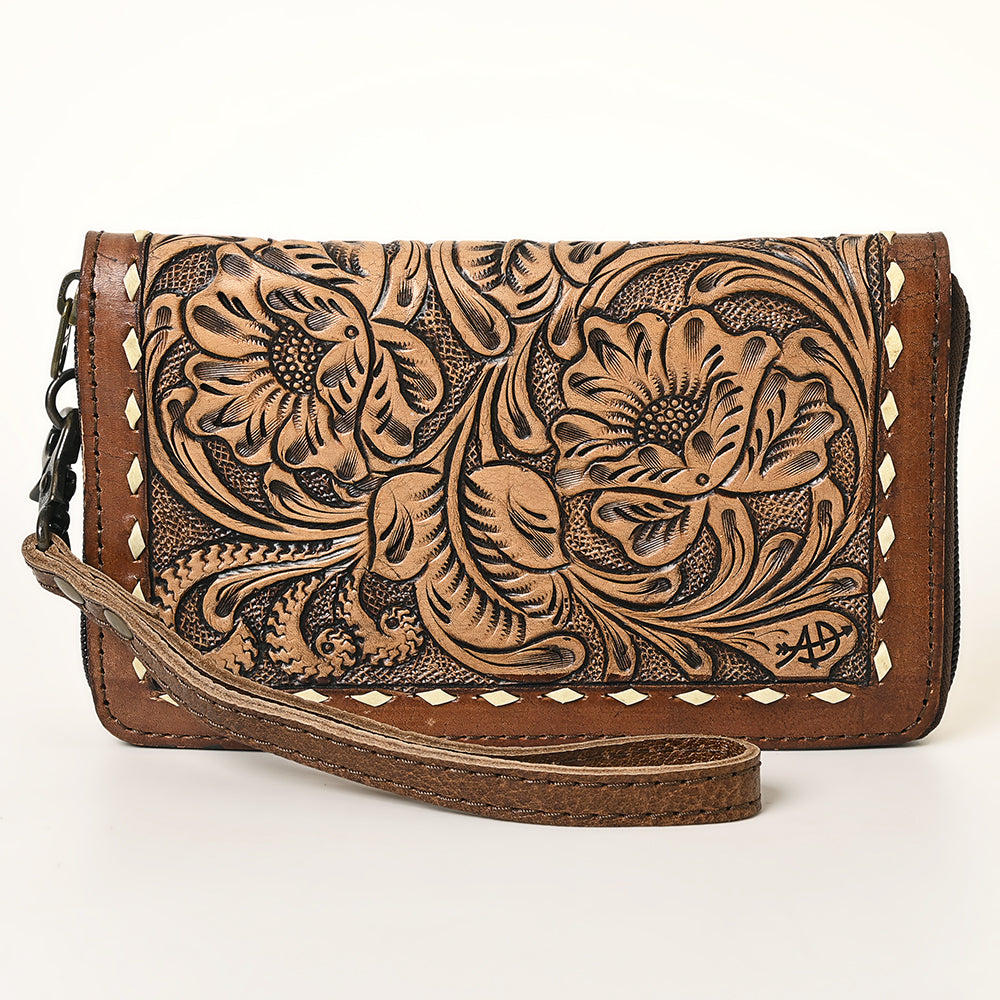 American Darling Hand-Tooled Genuine Leather Wallet