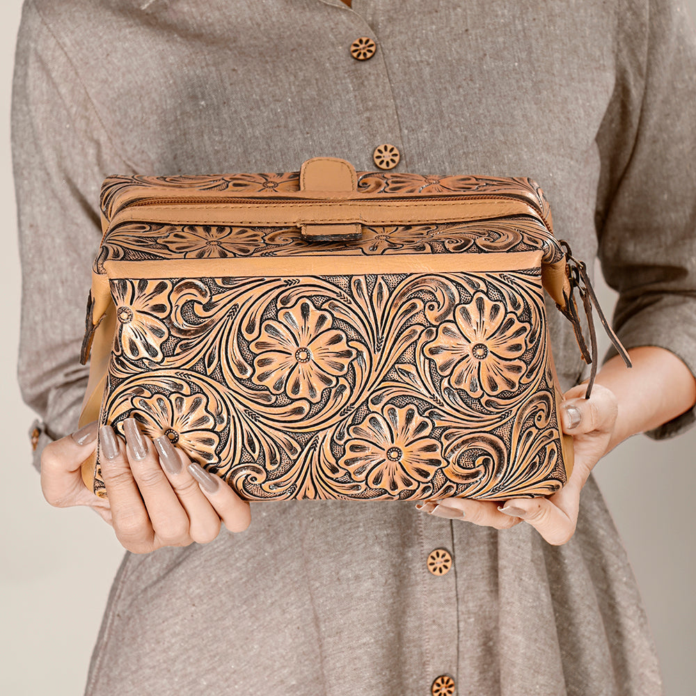 American Darling Hand-Tooled Genuine Leather Bag