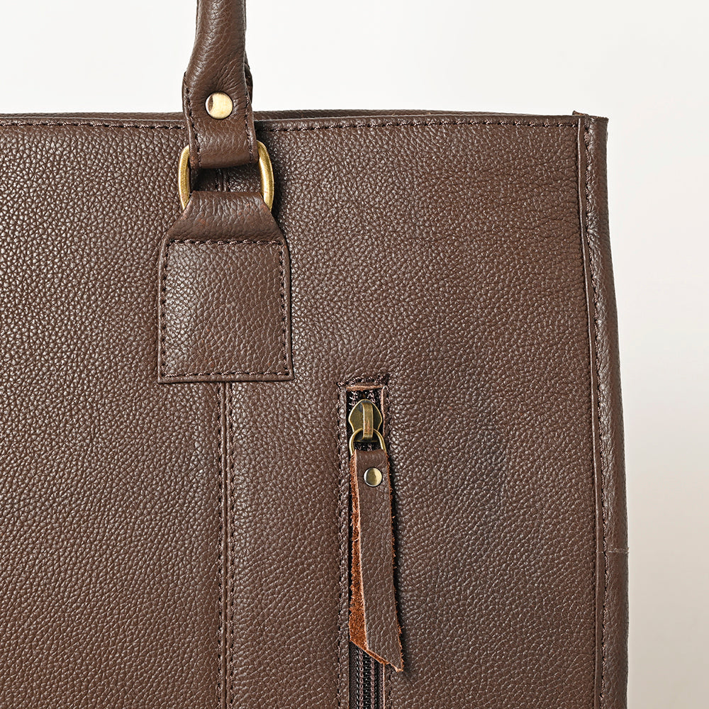 American Darling Hand Woven Saddle Blanket Tote Bag Vegetable-Tanned Genuine Leather Western Purse with YKK Zipper