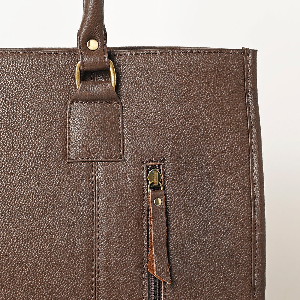 American Darling Hand Woven Saddle Blanket Tote Bag Vegetable-Tanned Genuine Leather Western Purse with YKK Zipper