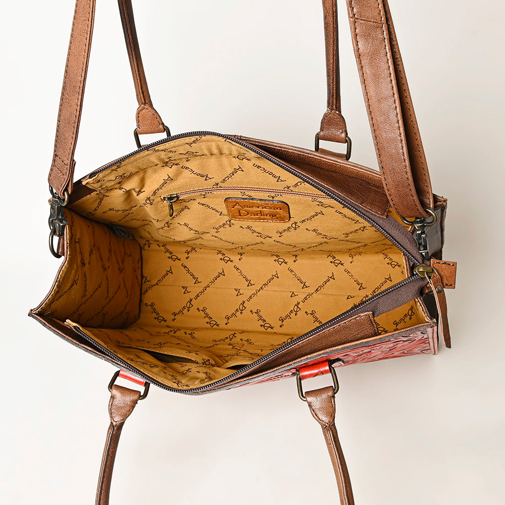 American Darling Hand-Tooled Genuine Leather Bag