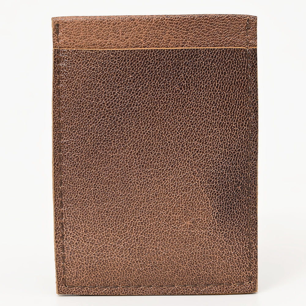 American Darling Floral Western Hand Tooled Genuine Leather Women Card-Holder