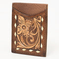 American Darling Floral Western Hand Tooled Genuine Leather Women Card-Holder