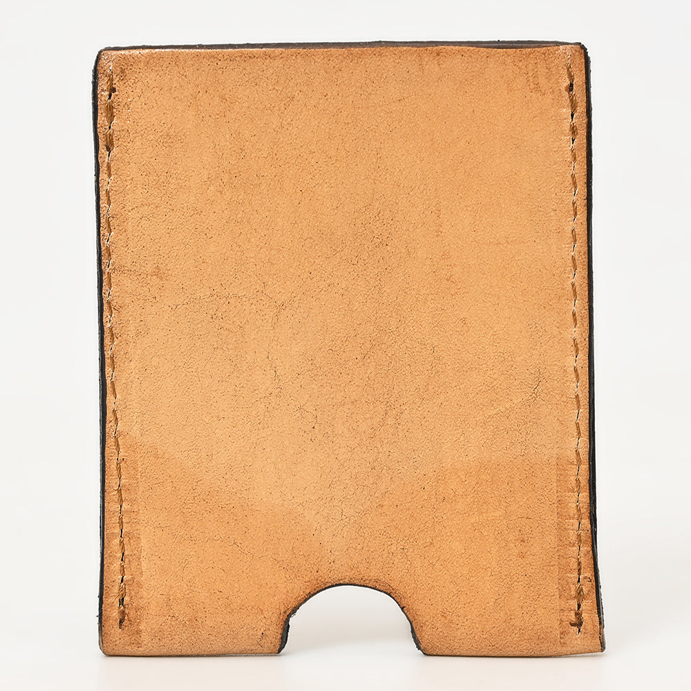American Darling Floral Western Hand Tooled Genuine Leather Women & Man Card-Holder