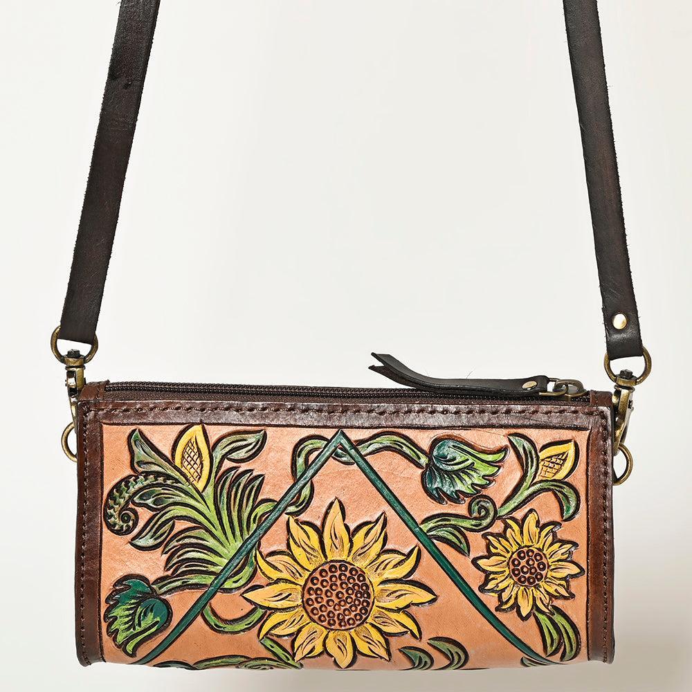 American Darling Hand-Tooled Genuine Leather Bag
