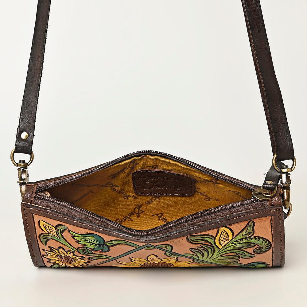 American Darling Hand-Tooled Genuine Leather Bag