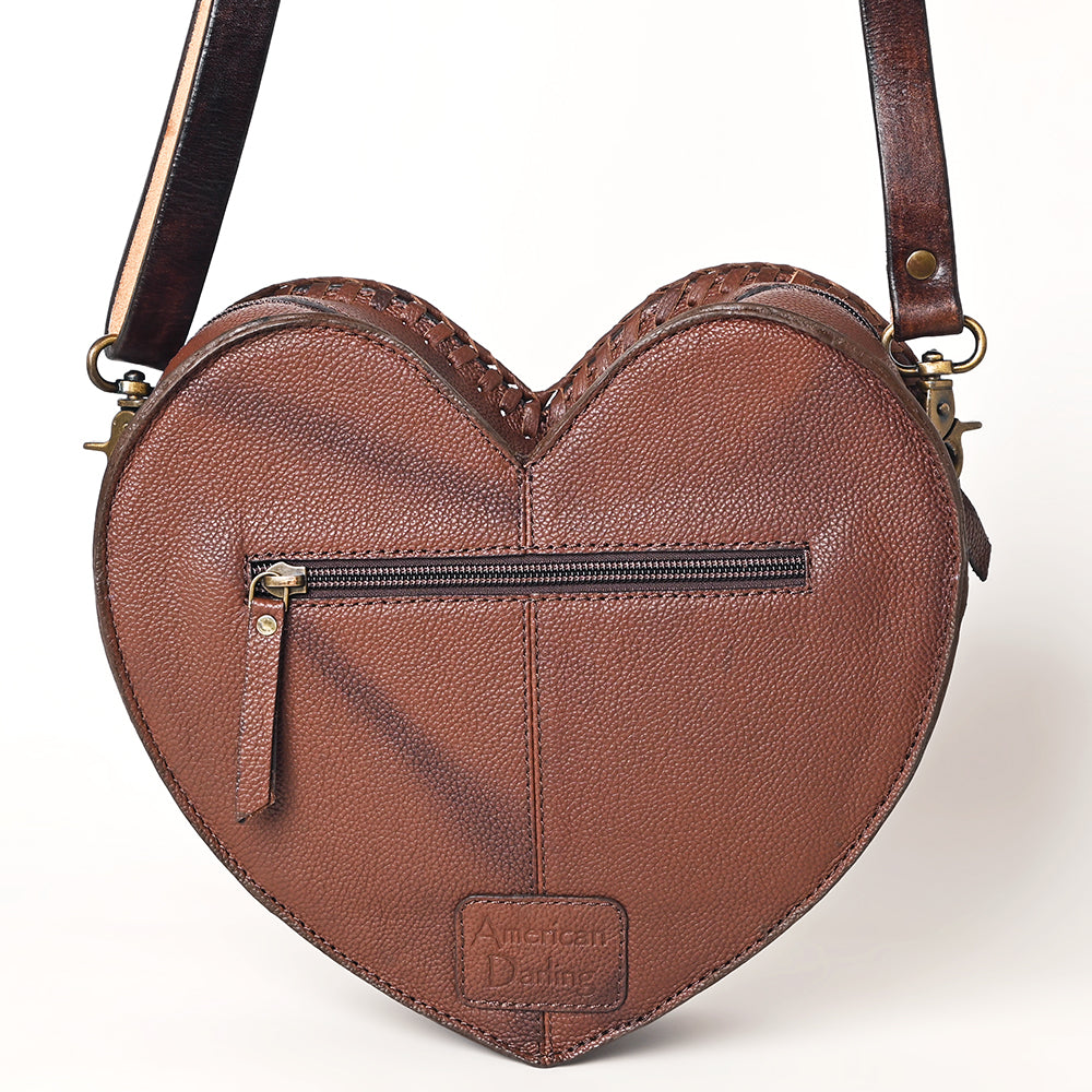 American Darling Hand-Tooled Hair-On Genuine Leather Bag