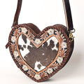 American Darling Hand-Tooled Hair-On Genuine Leather Bag