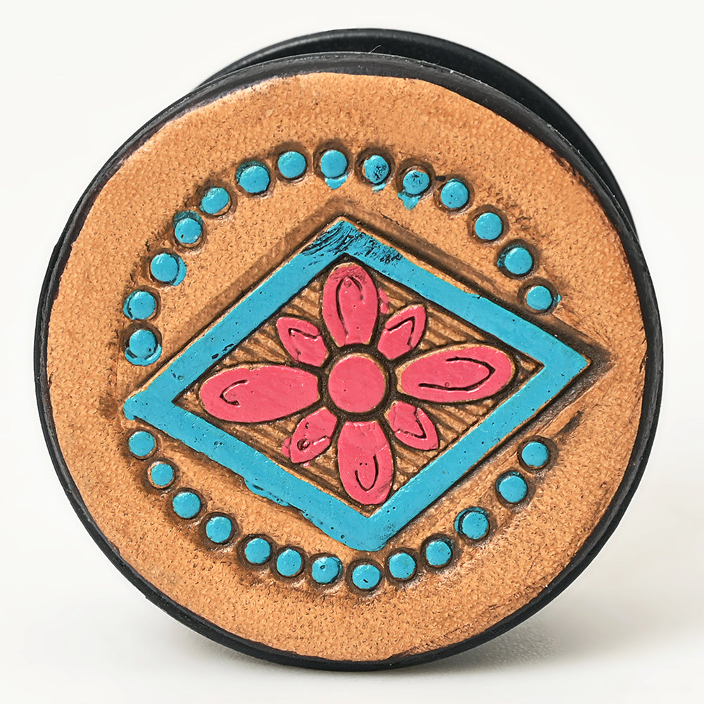 American Darling Hand Tooled Painted Pop Phone Grip Stand Holder Tan