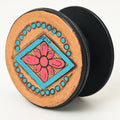 American Darling Hand Tooled Painted Pop Phone Grip Stand Holder Tan
