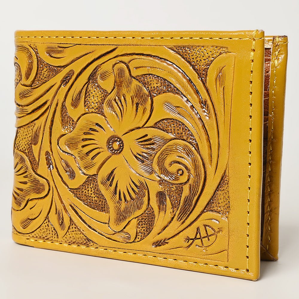 American Darling Wallet Hand Tooled Genuine Leather