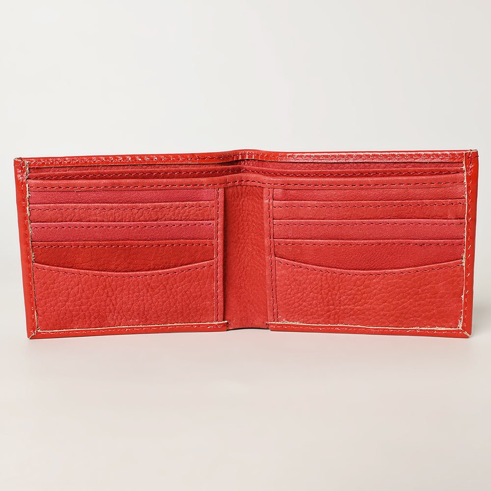 American Darling Wallet Hand Tooled Genuine Leather