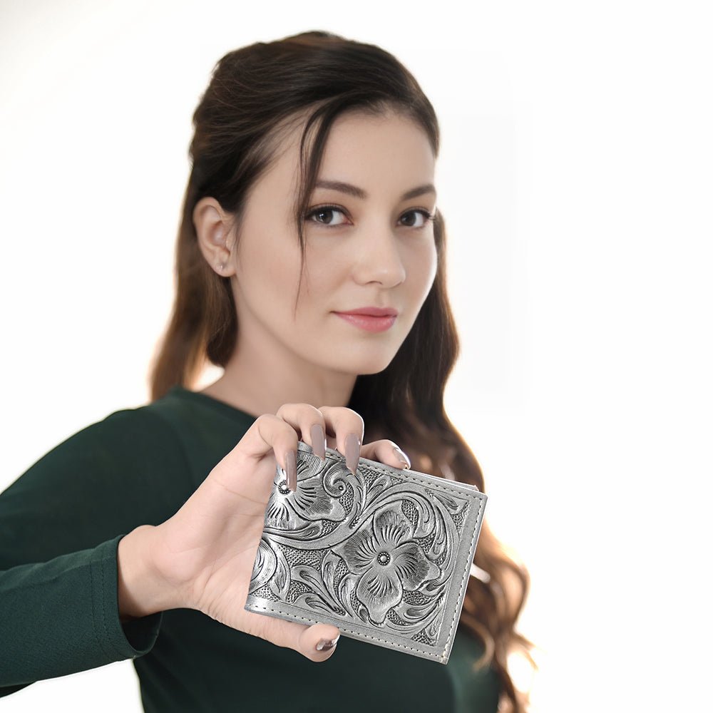 American Darling Wallet Hand Tooled Genuine Leather