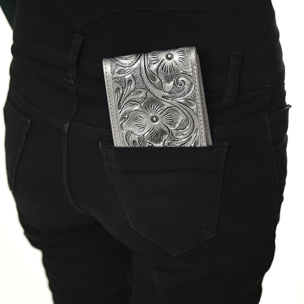 American Darling Wallet Hand Tooled Genuine Leather