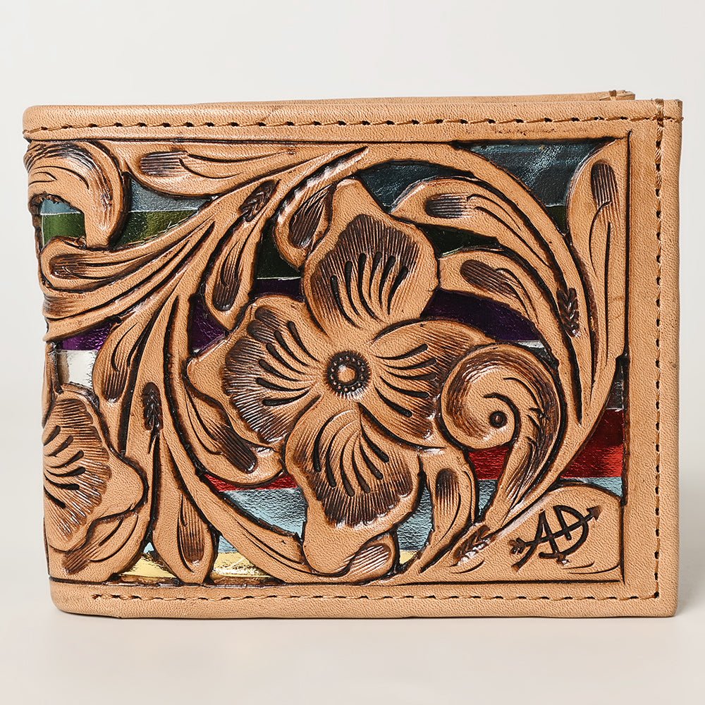 American Darling Wallet Hand Tooled Genuine Leather