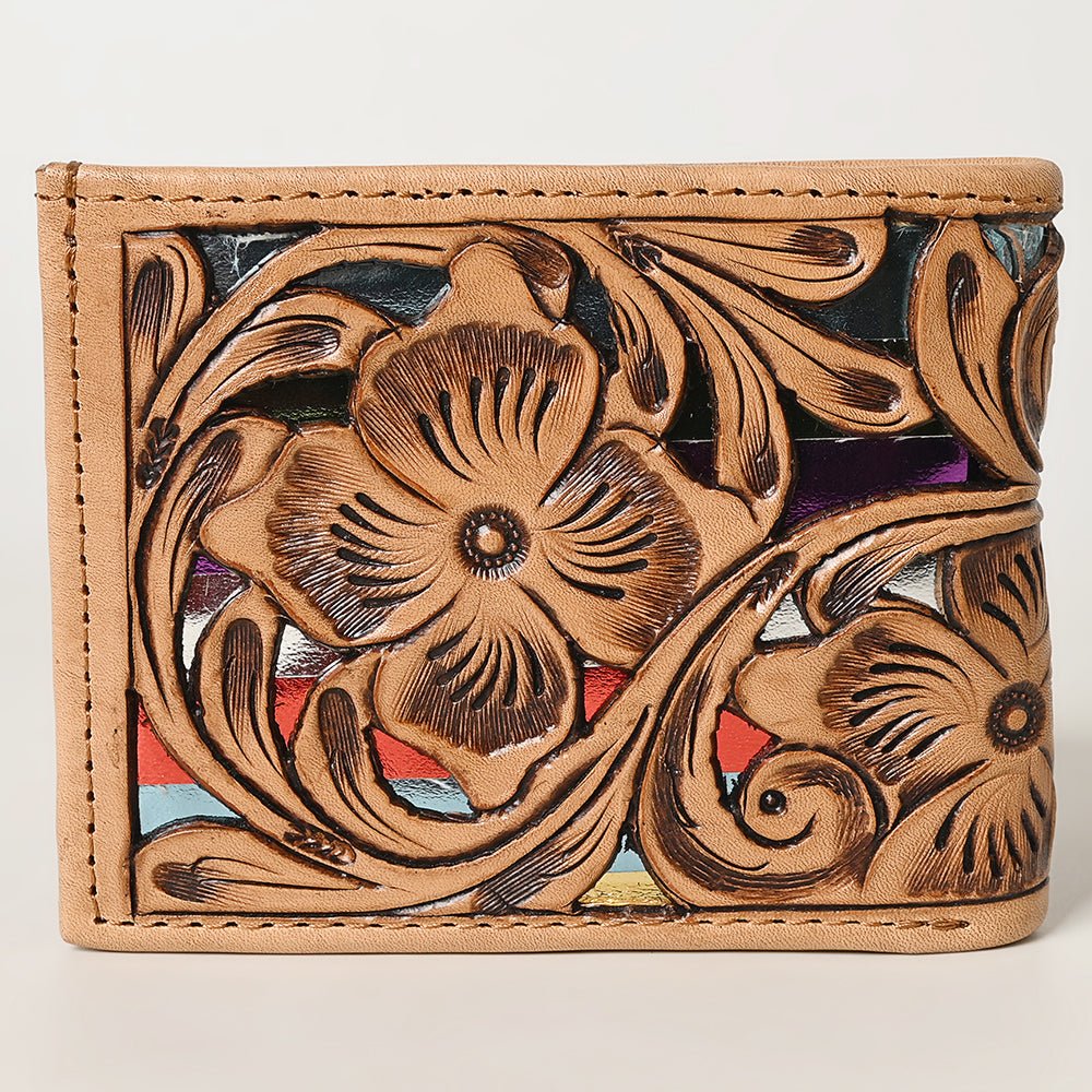 American Darling Wallet Hand Tooled Genuine Leather
