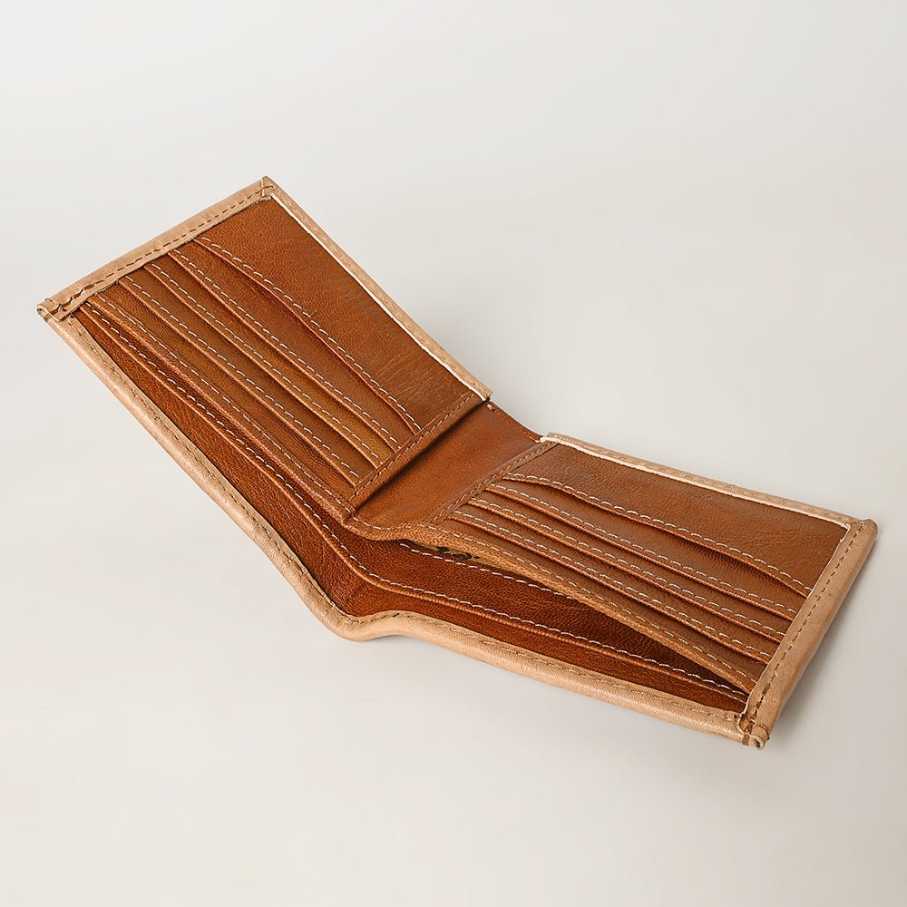 American Darling Wallet Hand Tooled Genuine Leather
