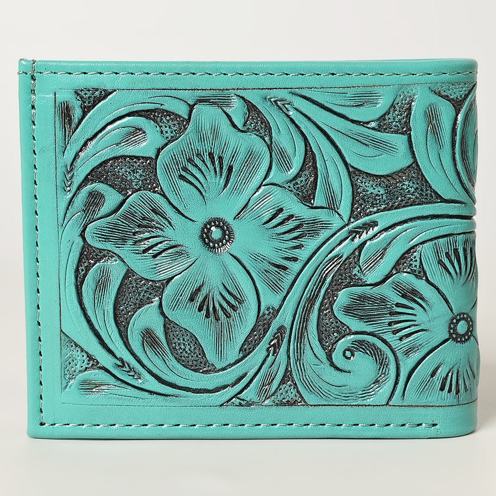 American Darling Wallet Hand Tooled Genuine Leather