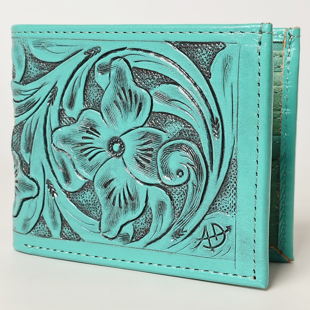 American Darling Wallet Hand Tooled Genuine Leather