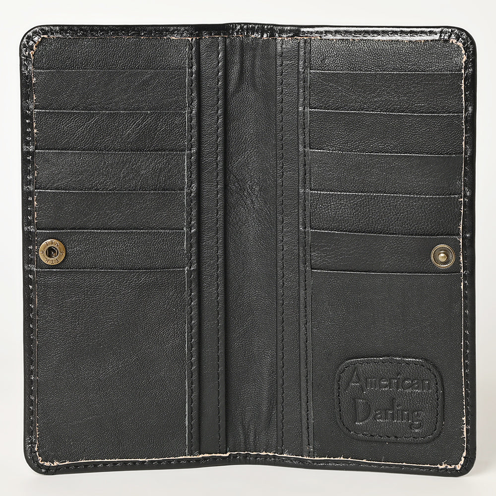 American Darling Wallet Hand Tooled Genuine Leather