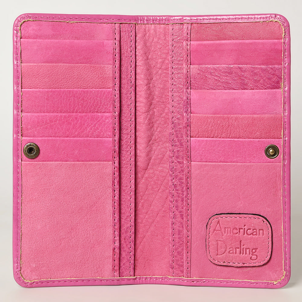 American Darling Wallet Hand Tooled Genuine Leather