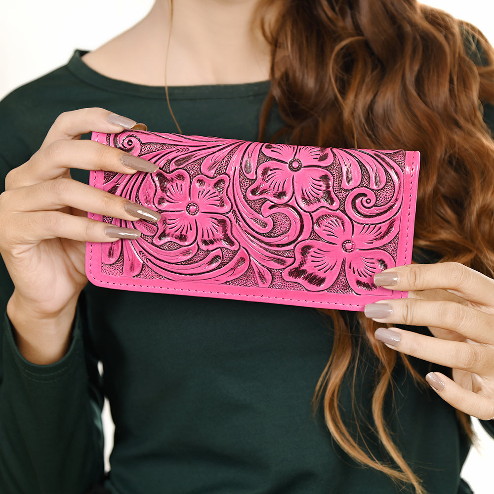 American Darling Wallet Hand Tooled Genuine Leather