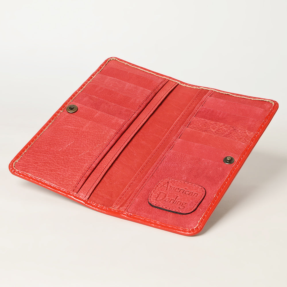 American Darling Wallet Hand Tooled Genuine Leather