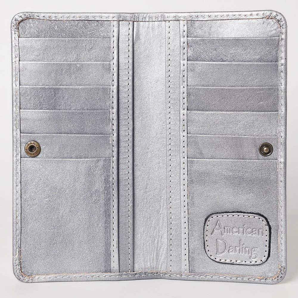 American Darling Wallet Hand Tooled Genuine Leather