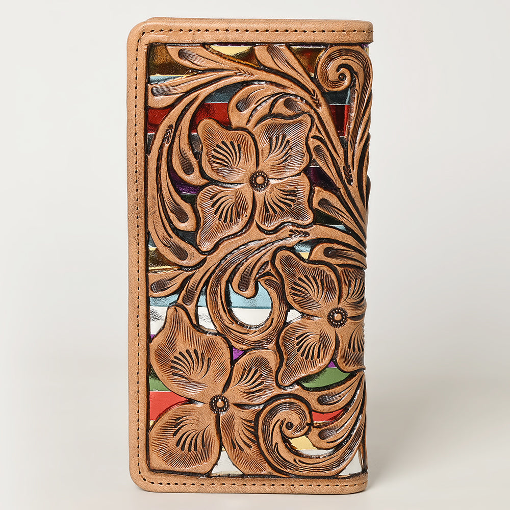American Darling Wallet Hand Tooled Genuine Leather