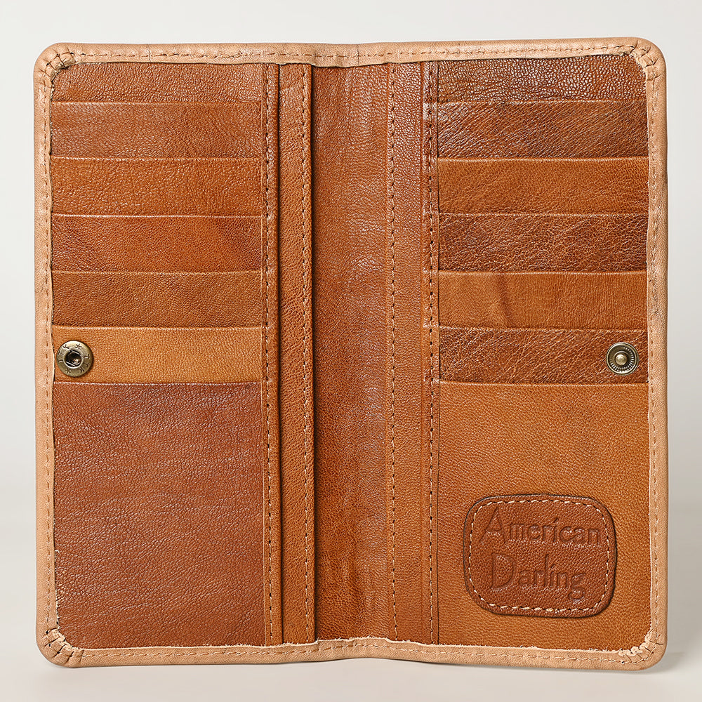 American Darling Wallet Hand Tooled Genuine Leather