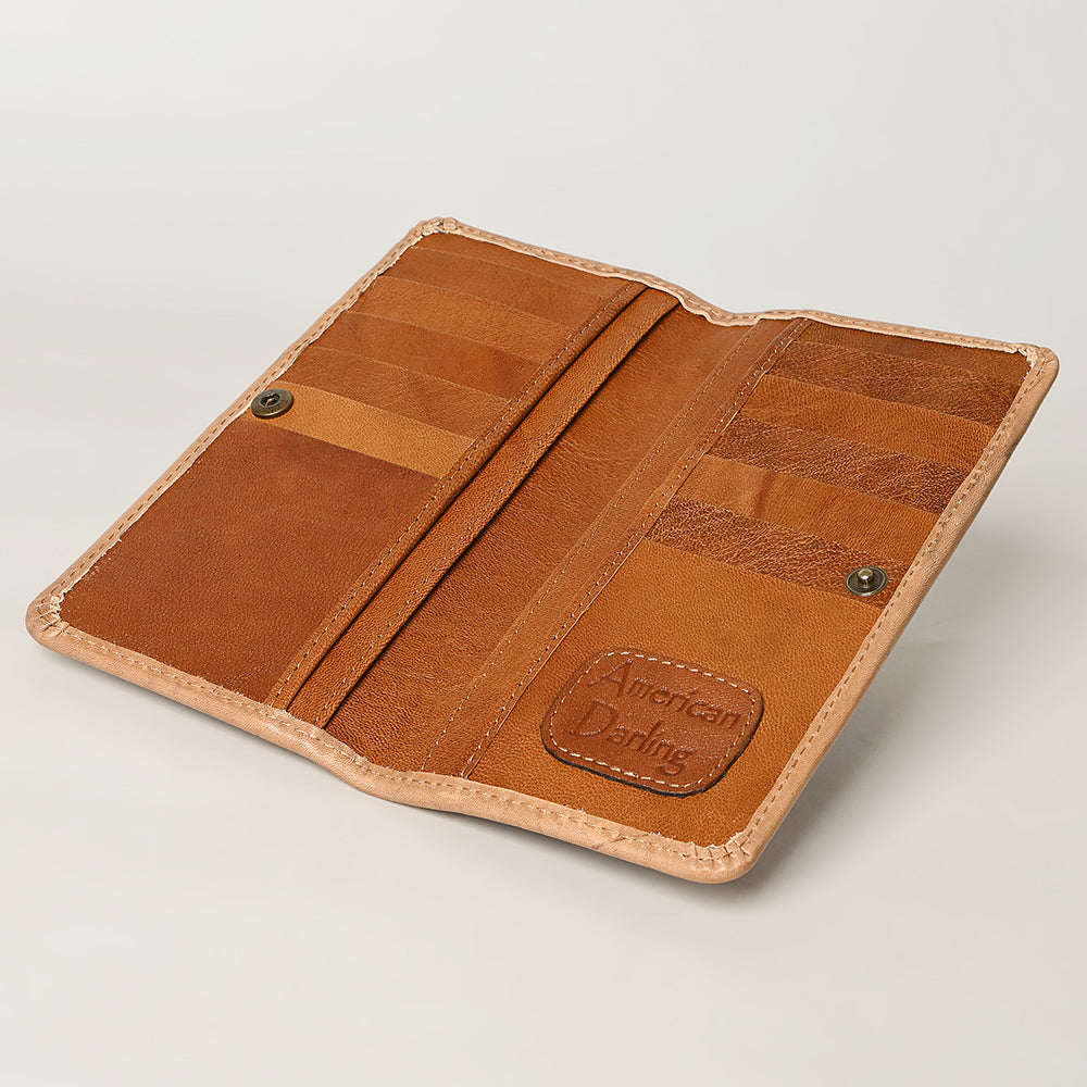 American Darling Wallet Hand Tooled Genuine Leather