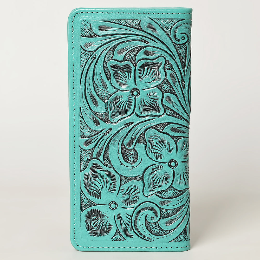 American Darling Wallet Hand Tooled Genuine Leather