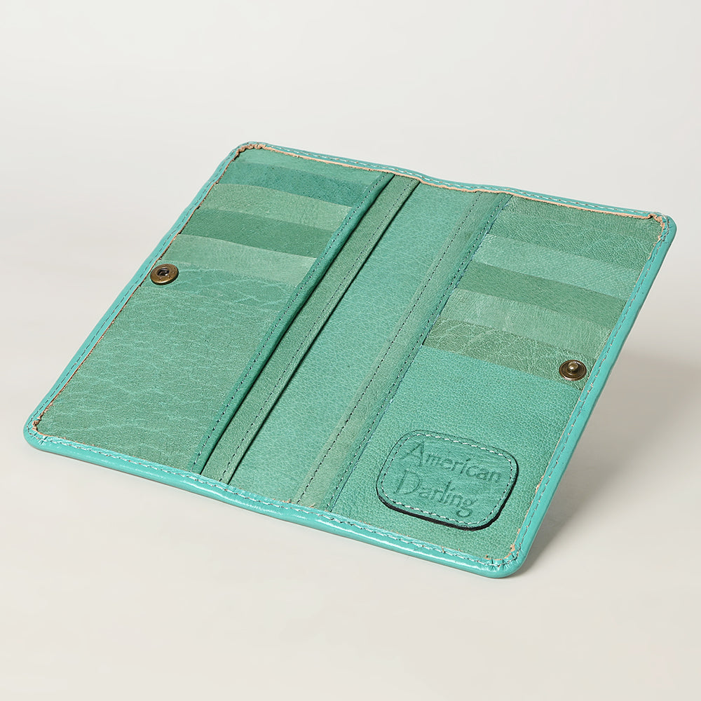 American Darling Wallet Hand Tooled Genuine Leather