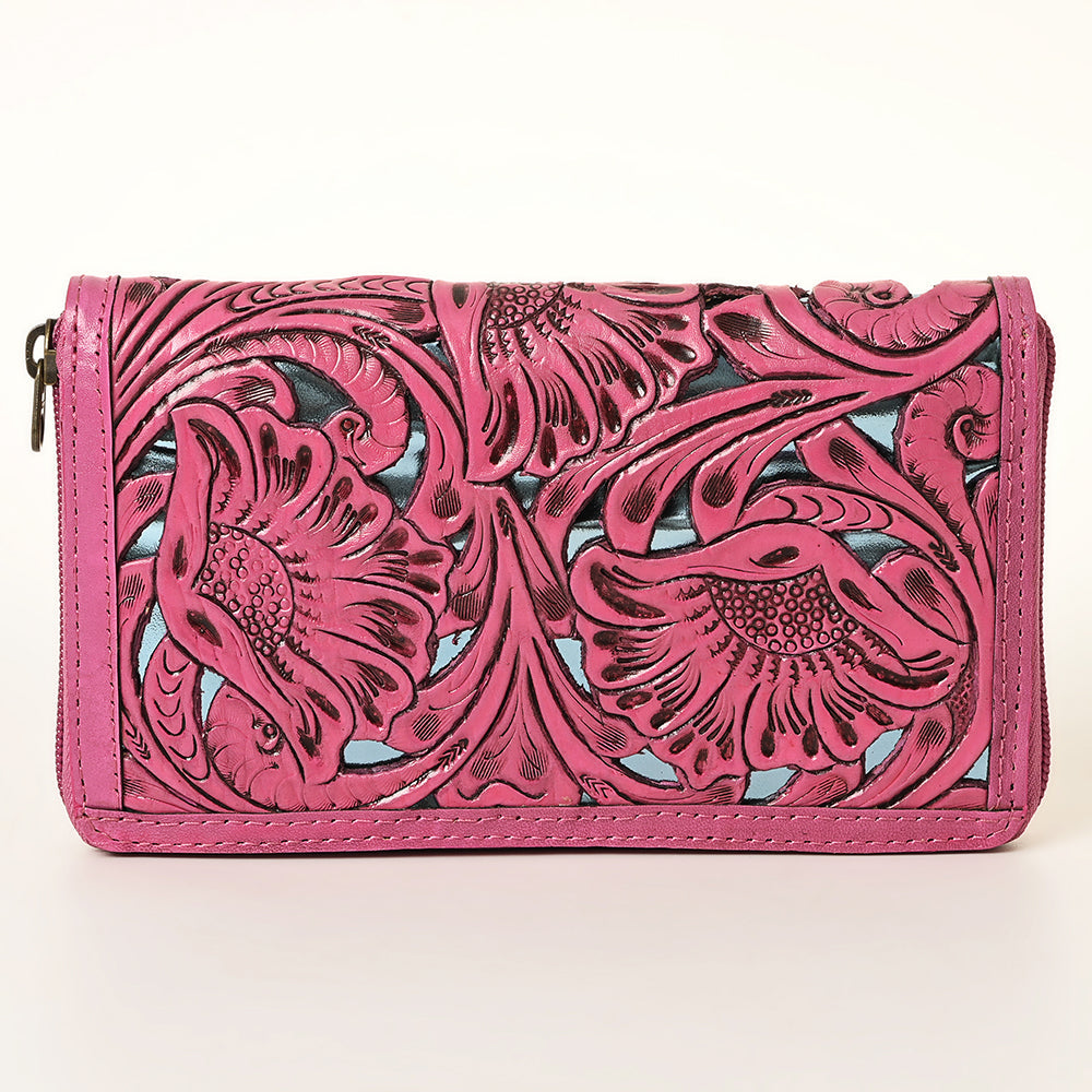 American Darling Wallet Hand Tooled Genuine Leather