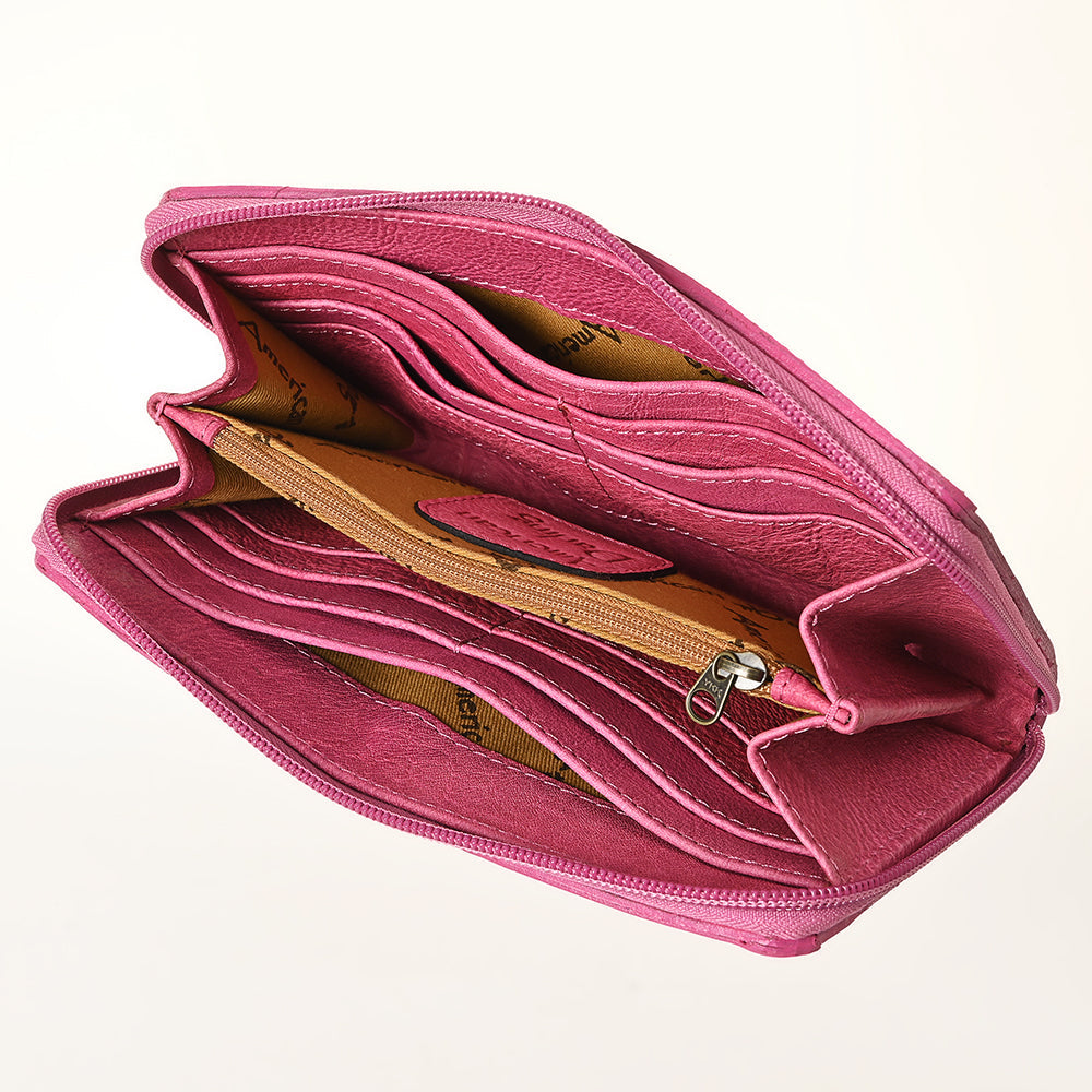 American Darling Wallet Hand Tooled Genuine Leather