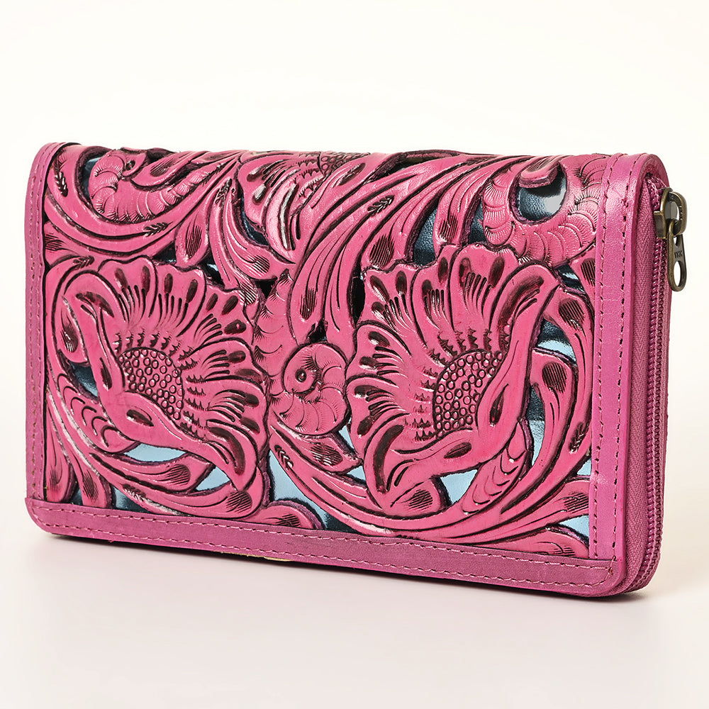 American Darling Wallet Hand Tooled Genuine Leather
